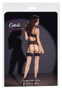 Cottelli LEGWEAR - Beżowe Pończochy Z Czarnym Eleganckim Wykończeniem 2