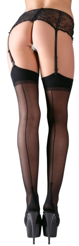 Cottelli LEGWEAR - Seksowne Czarne Pończochy Z Ozdobnym Szwem 6