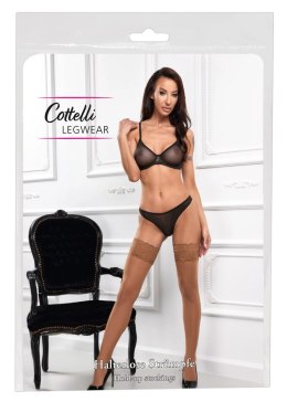 Cottelli LEGWEAR - Beżowe Klasyczne Pończochy Z Piękną Koronką 4