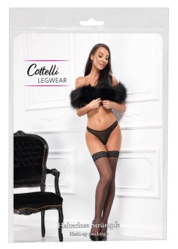 Cottelli LEGWEAR - Klasyczne Gładkie Pończochy Z Elegancką Koronką 3