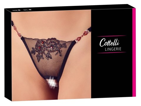 Cottelli LINGERIE - Seksowne Stringi Z Siateczki Z Eleganckim Haftem S/M