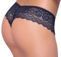 Cottelli LINGERIE - Wysokie Stringi Z Delikatnej Elastycznej Koronki M