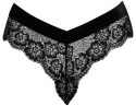 Cottelli LINGERIE - Seksowne Koronkowe Figi Z Odpinanym Łańcuszkiem W Kroku XL