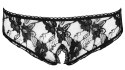 Cottelli LINGERIE - Seksowne Koronkowe Figi Z Otwartym Kroczem Czarne S