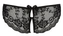 Cottelli LINGERIE - Seksowne Koronkowe Figi Z Wycięciami I Kokardkami Czarne XL