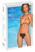 Obsessive - Seksowne Bikini Złoty Biustonosz I Czarne Majteczki Goldivia M