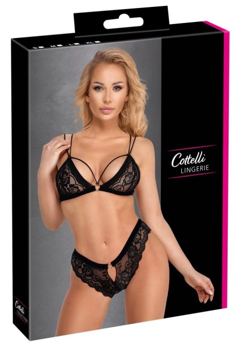 Cottelli LINGERIE - Koronkowy 2-Częściowy Komplecik Biustonosz I Figi M