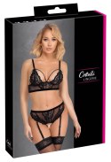 Cottelli LINGERIE - Koronkowy Biustonosz Z Pasem Do Pończoch Bez Krocza L