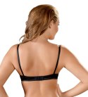 Cottelli LINGERIE - Otwarty Biustonosz Na Fiszbinach Z Eleganckimi Haftkami Czarny 75B