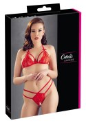 Cottelli LINGERIE - Zmysłowe Koronkowy Zestaw Biustonosz I Stringi Czerwony XL