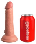 King Cock Elite - Realistyczne Silikonowe Dildo Z Przyssawką 15 CM Jasny Kolor Skóry