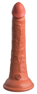 King Cock Elite - Realistyczne Silikonowe Dildo Z Przyssawką 18 CM Ciemny Kolor Skóry