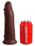 King Cock Elite - Realistyczne Silikonowe Dildo Z Przyssawką 20 CM Brązowy Kolor Skóry