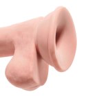 King Cock Plus - Realistyczne Dildo Z Jądrami I Przyssawką 17 CM Jasny Kolor Skóry