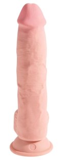 King Cock Plus - Realistyczne Dildo Z Jądrami I Przyssawką 25 CM Jasny Kolor Skóry