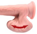 King Cock Plus - Realistyczne Dildo Z Kulkami W Jądrach I Przyssawką 22,9 CM Jasny Kolor Skóry