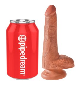 King Cock - Realistyczne Naturalne Dildo Z Przyssawką 15 CM Ciemny Kolor Skóry