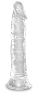 King Cock Clear - Realistyczne Dildo Z Przyssawką Przezroczyste 20 CM