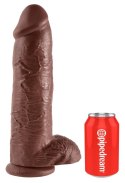 King Cock - Realistyczne Dildo Z Jądrami Brązowe 30 CM