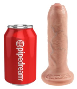 King Cock - Realistyczne Dildo Z Ruchomym Napletkiem 15 CM Jasny Kolor Skóry