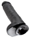 King Cock - Realistyczne Dildo Z Żołędziem Jądrami I Żyłkami 28 CM Czarny