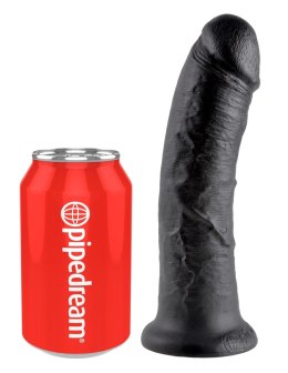 King Cock - Realistyczne Dildo Z Żyłkami I Przyssawką 20 CM Czarny Kolor Skóry