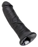 King Cock - Realistyczne Dildo Z Żyłkami I Przyssawką 20 CM Czarny Kolor Skóry