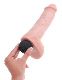 King Cock - Realistyczne Naturalne Dildo Z Wytryskiem 20 CM Jasny Kolor Skóry