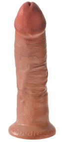 King Cock - Realistyczne Zakrzywione Dildo Z Przyssawką 23 CM Ciemny Kolor Skóry