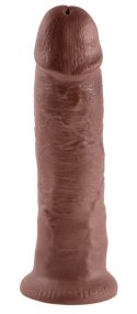 King Cock - Realistyczne Zakrzywione Dildo Z Przyssawką 25 CM Brązowy Kolor Skóry