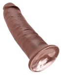 King Cock - Realistyczne Zakrzywione Dildo Z Przyssawką 25 CM Brązowy Kolor Skóry