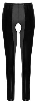 Black Level - Vinylowe Legginsy Bez Kroku Czarne L