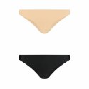 Niewidzialne stringi - Bye Bra Invisible Brazilian Nude + Black L