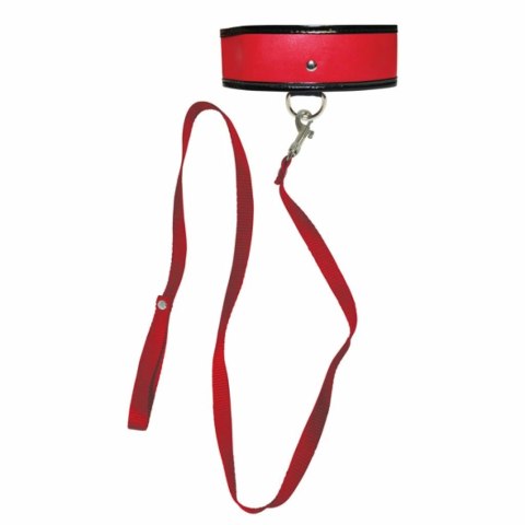 Obroża i smycz - Sportsheets Sex & Mischief Leash & Collar Red