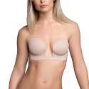 Biustonosz ze skrzydełkami - Bye Bra Seamless U-Style Bra Miseczka B Nude