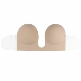 Biustonosz ze skrzydełkami - Bye Bra Seamless U-Style Bra Miseczka D Nude