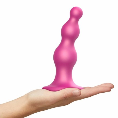 Dildo - Strap-On-Me Dildo Plug Beads Metallic Raspberry Pink S