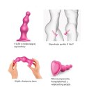 Dildo - Strap-On-Me Dildo Plug Beads Metallic Raspberry Pink S