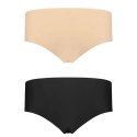 Niewidzialne majtki - Bye Bra Invisible Hipster (Nude & Black 2-Pack) XL