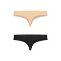 Niewidzialne stringi - Bye Bra Invisible Thong (Nude & Black 2-Pack) XL