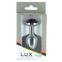 Plug analny - Lux Active Metal Butt Plug Black Rose