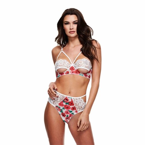 Komplet - Baci White Floral & Lace Bra Set S/M