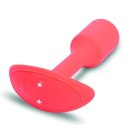 Plug analny wibrujący - B-Vibe Vibrating Snug Plug 1 Orange