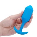 Plug analny wibrujący - B-Vibe Vibrating Snug Plug 3 Blue