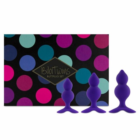 Zestaw korków analnych - FeelzToys Bibi Twin Purple 3 szt