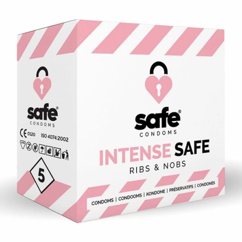 Prezerwatywy stymulujące - Safe Intense Safe 5 szt