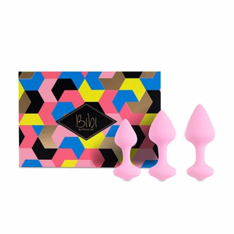 Zestaw plugów analnych - FeelzToys Bibi Pink 3 szt