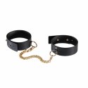 Kajdanki na nogi - Bijoux Indiscrets Maze Ankle & Knee Cuffs Black