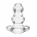 Plug analny podwójny tunel - Perfect Fit Double Tunnel Plug Large Clear Przezroczysty Duży