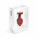 Plug analny - Diogol Ano Ribbed Red 30 mm